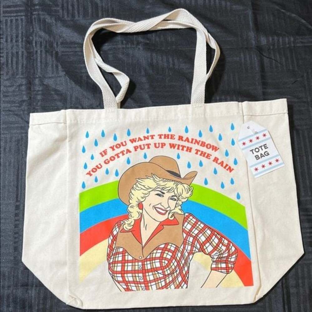 Dolly Parton Screen Printed Tote Bag- NWT